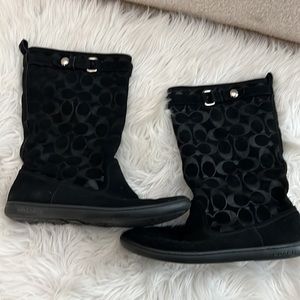 Black coach boots